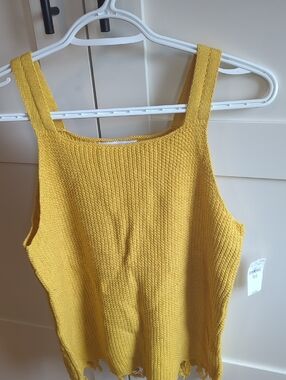 Old Navy Mustard Yellow Knit Tank Top